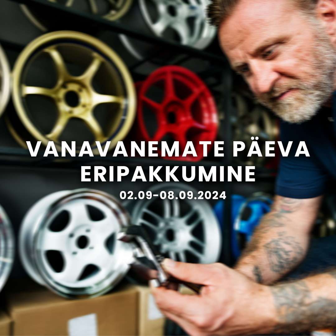 KUNINGA KINGITUS VANAVANEMATELE Vanavanemate päeva eripakkumine: Velgede taastamine -20% Kampaania periood: 02.09–08.09 Vanavanemad on meile kullast kallimad, k